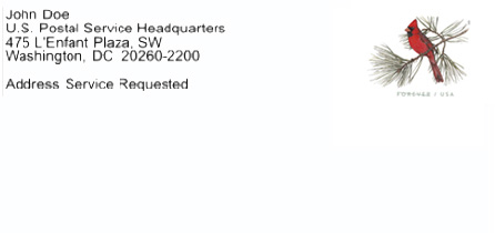 Envelope with Unofficial Retention Period Endorsement