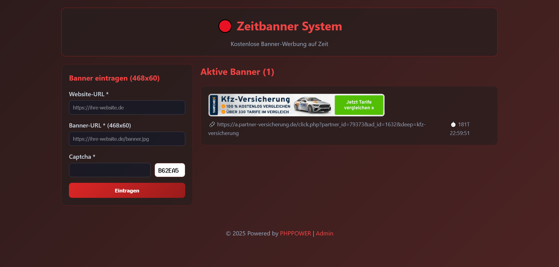 Zeitbanner Portal HP Version php8